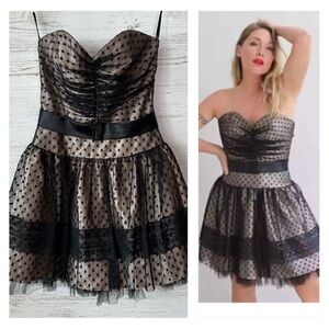 JESSICA MCCLINTOCK x GUNNE SAX Vintage 90s Tulle Sweetheart Strapless Dress 9